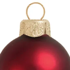 40ct Henna Red Glass Matte Christmas Ball Ornaments 1.5" (40mm) -Deals Christmas decorations Store dwhi2028011 37969.1667654657