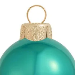 40ct Turquoise Green Glass Shiny Finish Christmas Ball Ornaments 1.5" (35mm) -Deals Christmas decorations Store dwhi2028941 02196.1667683102