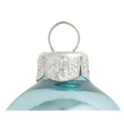 8ct Baby Blue Shiny Glass Christmas Ball Ornaments 3.25" (80mm) -Deals Christmas decorations Store dwhi 27564 03 38278.1667684652