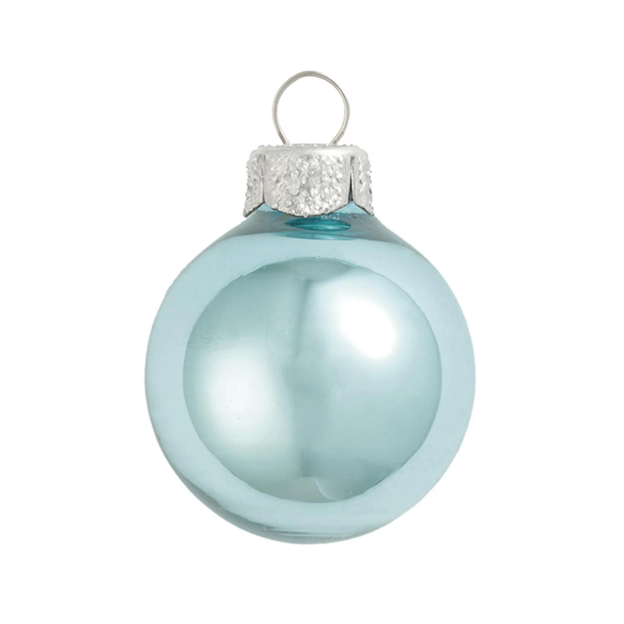 6ct Sky Blue And Silver Shiny Glass Christmas Ball Ornaments 4" (100 Mm) 1 6ct Sky Blue And Silver Shiny Glass Christmas Ball Ornaments 4" (100 Mm)