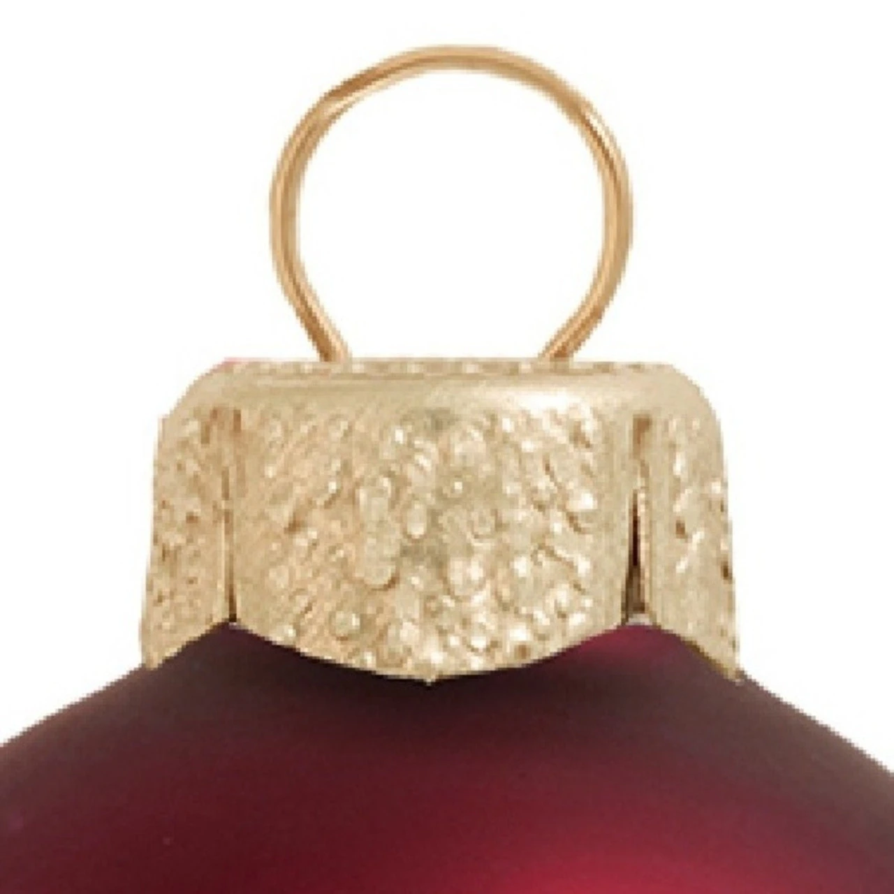 40ct Bordeaux Red And Gold Glass Matte Christmas Ball Ornaments 1.25" (30mm) 2 40ct Bordeaux Red And Gold Glass Matte Christmas Ball Ornaments 1.25" (30mm) - Image 2