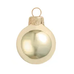 4ct Champagne Gold Glass Shiny Christmas Ball Ornaments 4.75" (120mm)