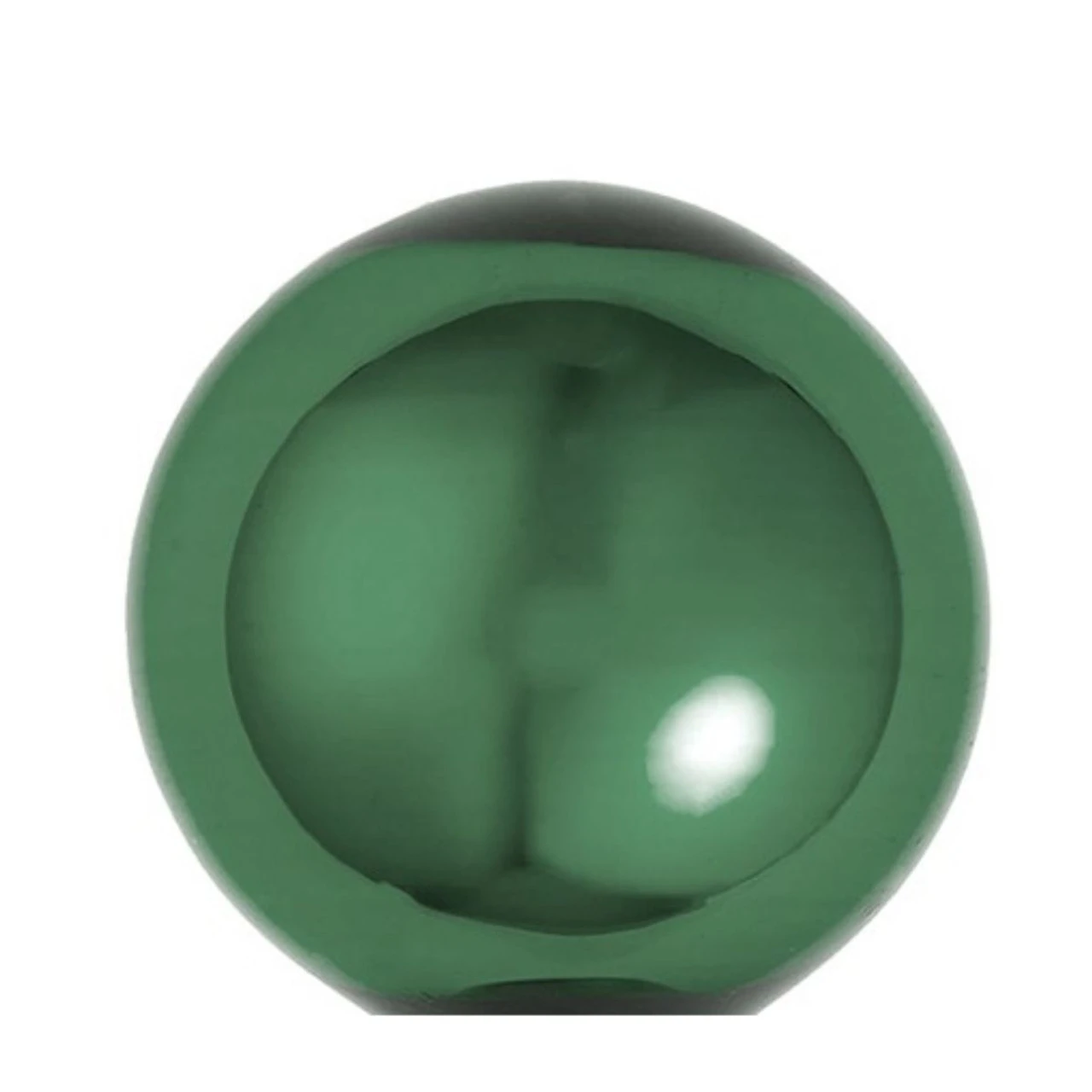 8ct Emerald Green Glass Shiny Christmas Ball Ornaments 3.25" (80mm) 2 8ct Emerald Green Glass Shiny Christmas Ball Ornaments 3.25" (80mm) - Image 2