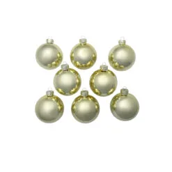 8ct Gold Shiny Glass Christmas Ball Ornaments 3.25" (80mm) -Deals Christmas decorations Store dwhi 27924 3 69220.1667488480