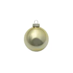 8ct Gold Shiny Glass Christmas Ball Ornaments 3.25" (80mm)