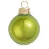 12ct Green Kiwi Pearl Glass Christmas Ball Ornaments 2.75" (70mm)