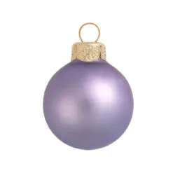 12ct Lavender Purple Matte Glass Christmas Ball Ornaments 2.75" (70mm)