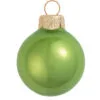 12ct Lime Green Pearl Glass Christmas Ball Ornaments 2.75" (69mm)