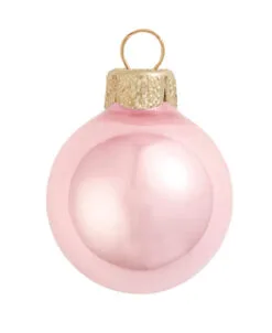 28ct Pink Pearl Finish Christmas Ball Ornaments 2" (50mm)
