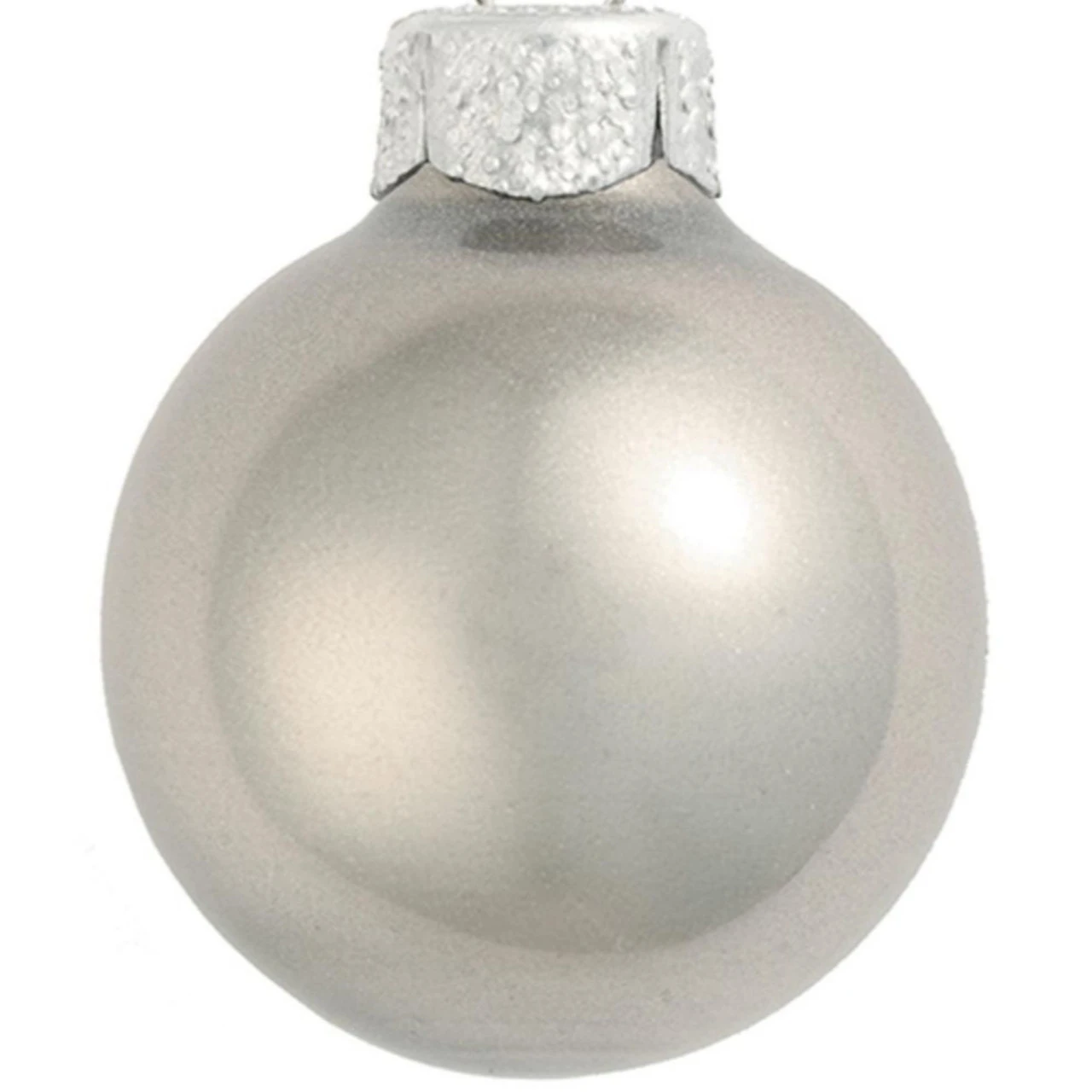 6ct Silver Metallic Glass Christmas Ball Ornaments 4" (100mm) 2 6ct Silver Metallic Glass Christmas Ball Ornaments 4" (100mm) - Image 2