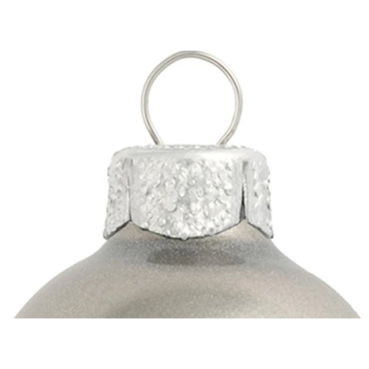 6ct Silver Metallic Glass Christmas Ball Ornaments 4" (100mm) 3 6ct Silver Metallic Glass Christmas Ball Ornaments 4" (100mm) - Image 3