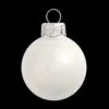 2ct White Shiny Glass Christmas Ball Ornaments 6" (150mm)