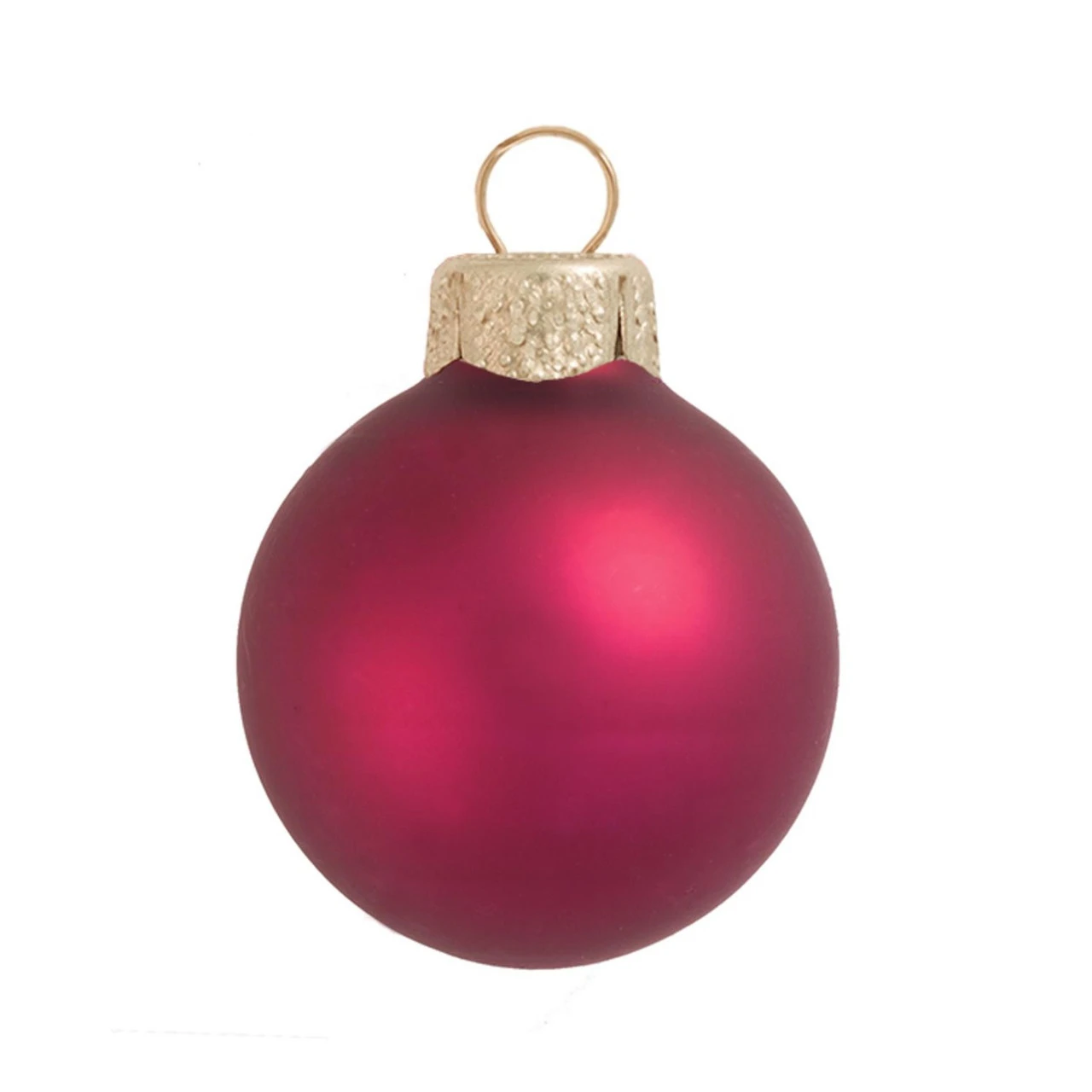 12ct Berry Red Matte Glass Christmas Ball Ornaments 2.75" (70mm) 1 12ct Berry Red Matte Glass Christmas Ball Ornaments 2.75" (70mm)