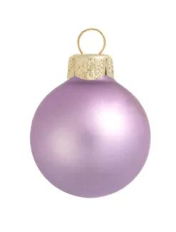 40ct Soft Lavender Matte Glass Christmas Ball Ornaments 1.25" (30mm)