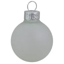 40ct Clear Frost Glass Matte Christmas Ball Ornaments 1.5" (35mm)