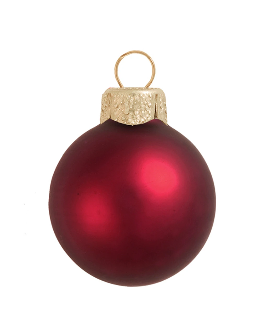 12ct Wine Red Glass Matte Christmas Ball Ornaments 2.75" (65mm) 1 12ct Wine Red Glass Matte Christmas Ball Ornaments 2.75" (65mm)