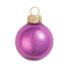 2ct Pink Pearl Glass Christmas Ball Ornaments 6" (150mm)