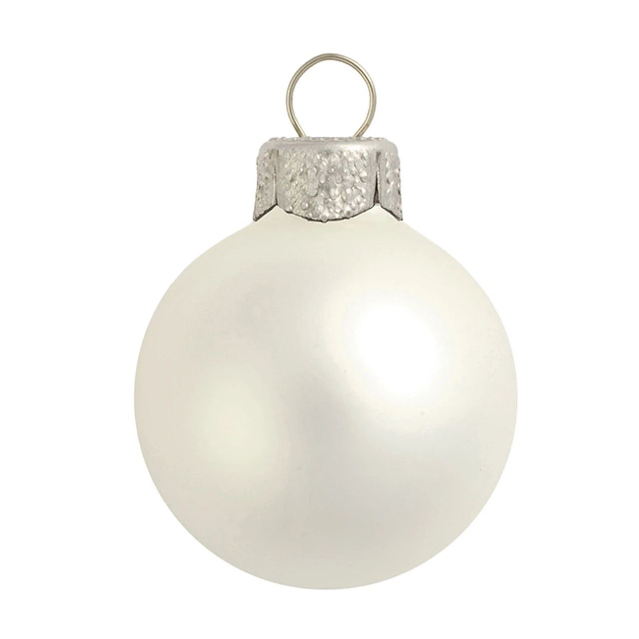 4ct Pearl White Matte Glass Christmas Ball Ornaments 4.75" (120mm) 1 4ct Pearl White Matte Glass Christmas Ball Ornaments 4.75" (120mm)