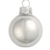 40ct Mercury Silver Glass Pearl Christmas Ball Ornaments 1.25" (30mm)