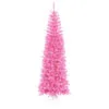 10' Pre-Lit Pencil Sparkling Artificial Christmas Tree - Pink Lights