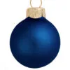 4ct Midnight Blue And Gold Matte Glass Christmas Ball Ornaments 4.75" (120mm)