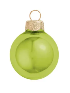 2ct Green Shiny Glass Christmas Ball Ornaments 6" (152mm)