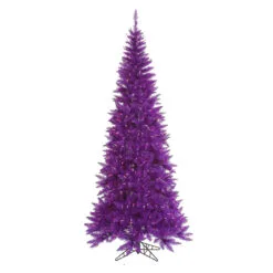 10' Pre-Lit Medium Ashley Spruce Artificial Christmas Tree - Clear And Purple Lights