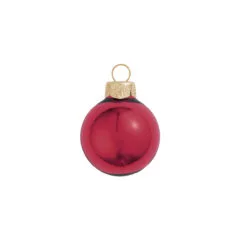 6ct Burgundy Red Glass Shiny Christmas Ball Ornaments 4" (100mm)