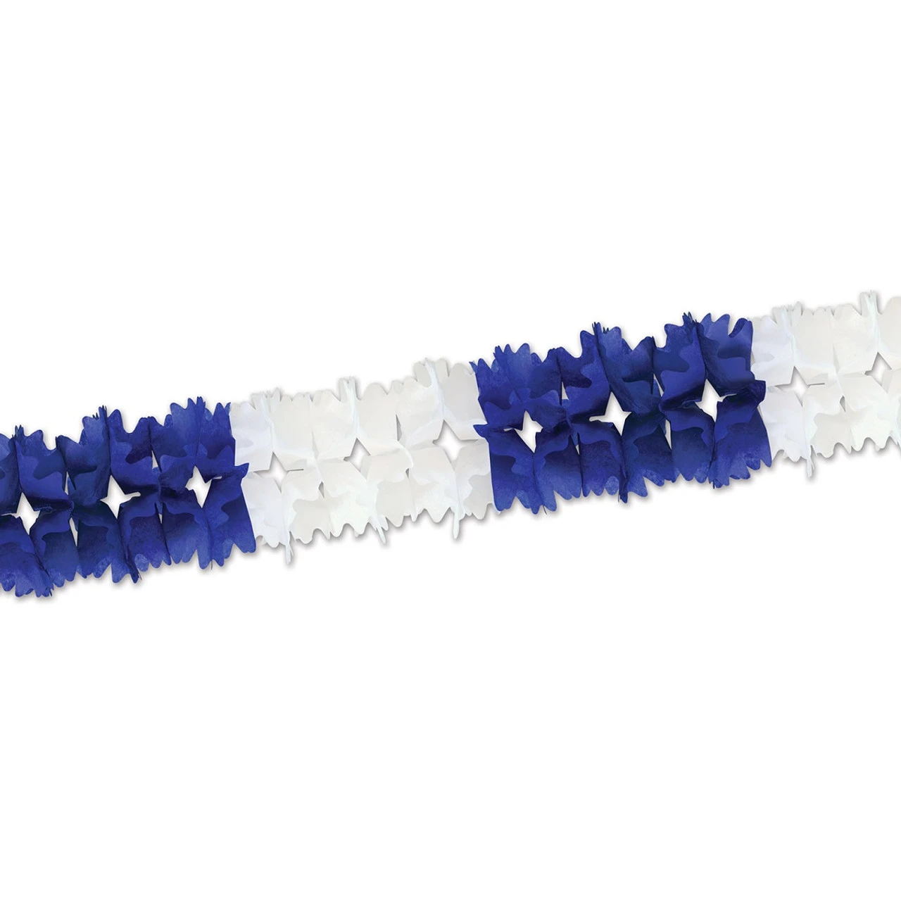 Club Pack Of 12 Bold Blue And White Festive Pageant Garland Decorations 14.5' 1 Club Pack Of 12 Bold Blue And White Festive Pageant Garland Decorations 14.5'
