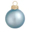 40ct Sky Blue Glass Matte Christmas Ball Ornaments 1.25" (30mm)