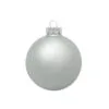 8ct Matte Silver Glass Ball Christmas Ornaments 3.25" (82mm)