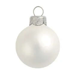 Matte Silver Glass Ball Christmas Ornament 7" (177mm)