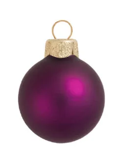 2ct Matte Plum Purple Glass Ball Christmas Ornaments 6" (152mm)