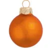 12ct Pumpkin Orange Matte Glass Finish Christmas Ball Ornaments 2.75" (70mm)