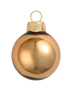 Shiny Burnt Orange Glass Ball Christmas Ornament 7" (177mm)