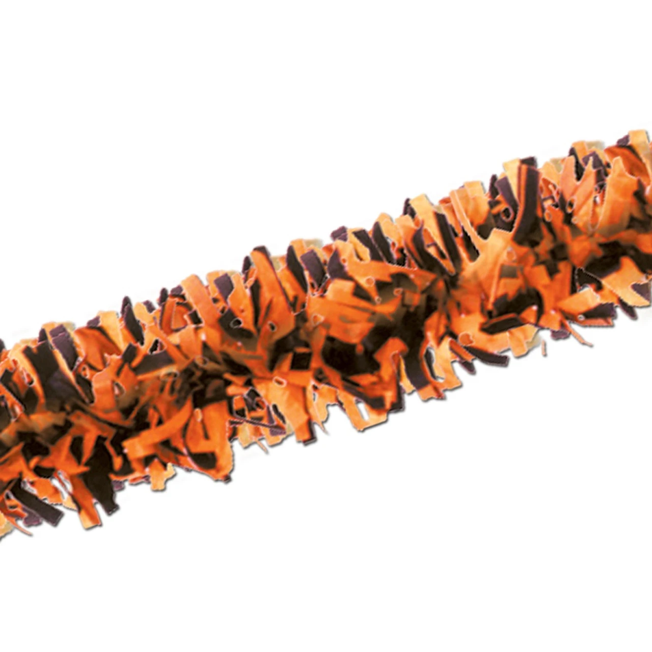 Club Pack Of 24 Orange And Black Festive Tissue Festooning Decorations 25' 1 Club Pack Of 24 Orange And Black Festive Tissue Festooning Decorations 25'