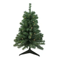3' Pre-Lit Green Medium Blackwater Fir Artificial Christmas Tree - Clear Lights