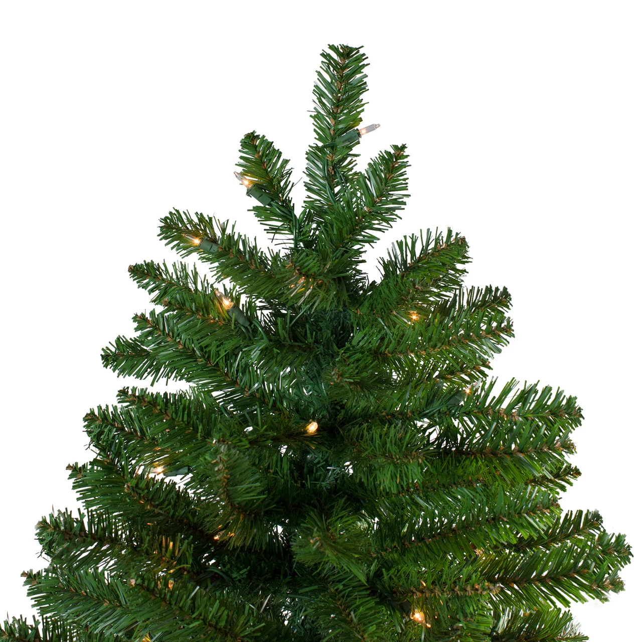 10' Pre-Lit Everett Pine Slim Artificial Christmas Tree, Clear Lights 4 10' Pre-Lit Everett Pine Slim Artificial Christmas Tree, Clear Lights - Image 4