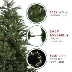 7.5' Pre-Lit Full Oregon Noble Fir Artificial Christmas Tree - Warm White LED Lights -Deals Christmas decorations Store northlight gb15590 thumbnail 2updated 98235.1667488151
