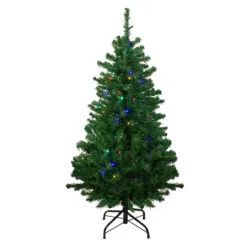 4' Pre-Lit Mixed Classic Pine Medium Artificial Christmas Tree - Multi LED Lights