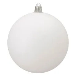12ct Winter White Shatterproof Matte Christmas Ball Ornaments 4" (100mm) -Deals Christmas decorations Store northlight lj34801 updated 78068.1667655530