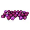 24ct Purple Shatterproof 4-Finish Christmas Ball Ornaments 2.5" (60mm)