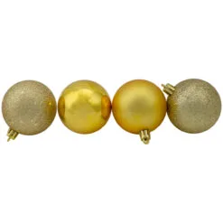 24ct Vegas Gold Shatterproof 4-Finish Christmas Ball Ornaments 2.5" (60mm) -Deals Christmas decorations Store northlight lj34922 2 19612.1667655522