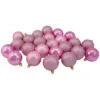 24ct Bubblegum Pink Shatterproof 4-Finish Christmas Ball Ornaments 2.5" (60mm)