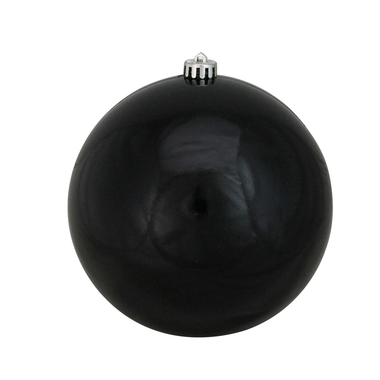 Shiny Jet Black Shatterproof Christmas Ball Ornament 8" (200mm) 1 Shiny Jet Black Shatterproof Christmas Ball Ornament 8" (200mm)