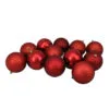 12ct Red Shatterproof 4-Finish Christmas Ball Ornaments 4" (100mm)