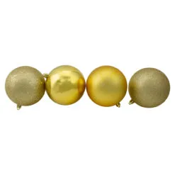 12ct Gold Shatterproof 4-Finish Christmas Ball Ornaments 4" (100mm) -Deals Christmas decorations Store northlight lj35165 2 72177.1667488432