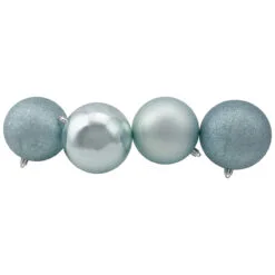 12ct Mermaid Blue Shatterproof 4-Finish Christmas Ball Ornaments 4" (100mm) -Deals Christmas decorations Store northlight lj35178 2 39617.1667657997