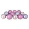 12ct Purple Shatterproof 4-Finish Christmas Ball Ornaments 4" (100mm)