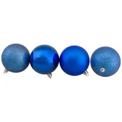 32ct Lavish Blue Shatterproof 4-Finish Christmas Ball Ornaments 3.25" (80mm) -Deals Christmas decorations Store northlight lj35266 2new 80238.1667660004